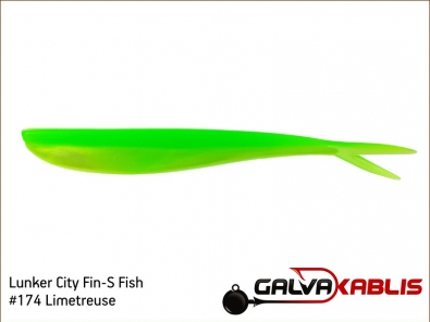 Lunker City Fin-S Fish 174 Limetreuse
