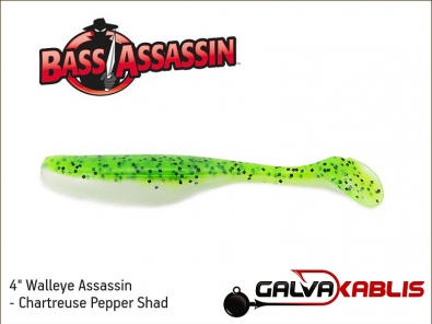 Walleye Assassin - Chartreuse Pepper Shad
