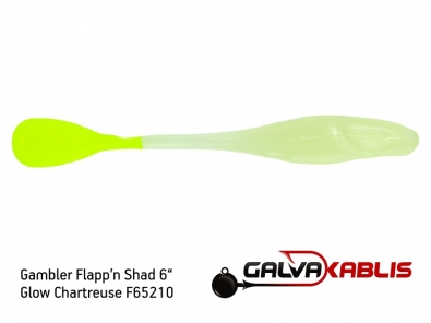 Gambler Flappn Shad 6 Glow Chartreuse F65210